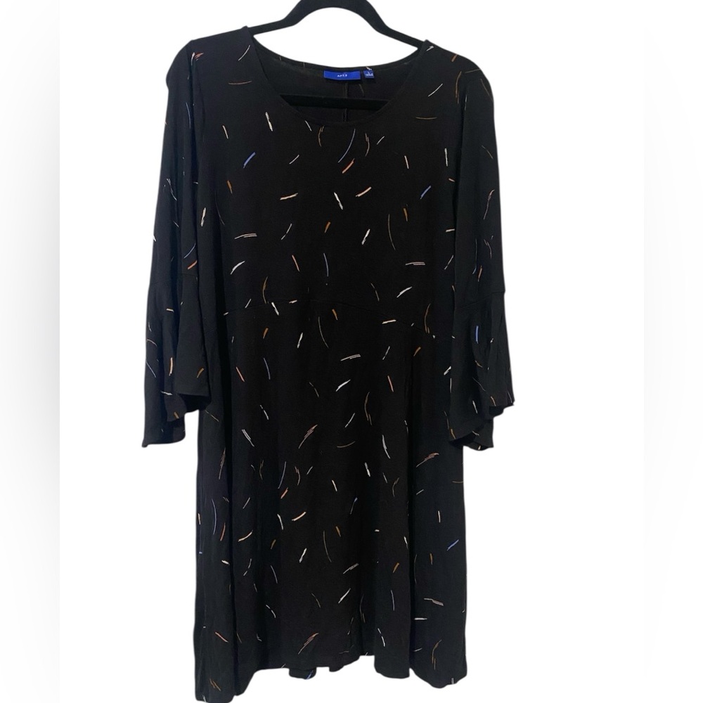 Apt. 9 Black Dress with Multicolor Accents